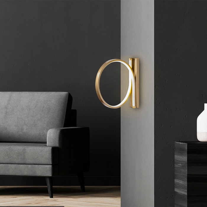 Opviq Halka - 13305 Lámpara de pared metálica dorada Opviq Halka - 13305 Lámpara de pared metálica dorada